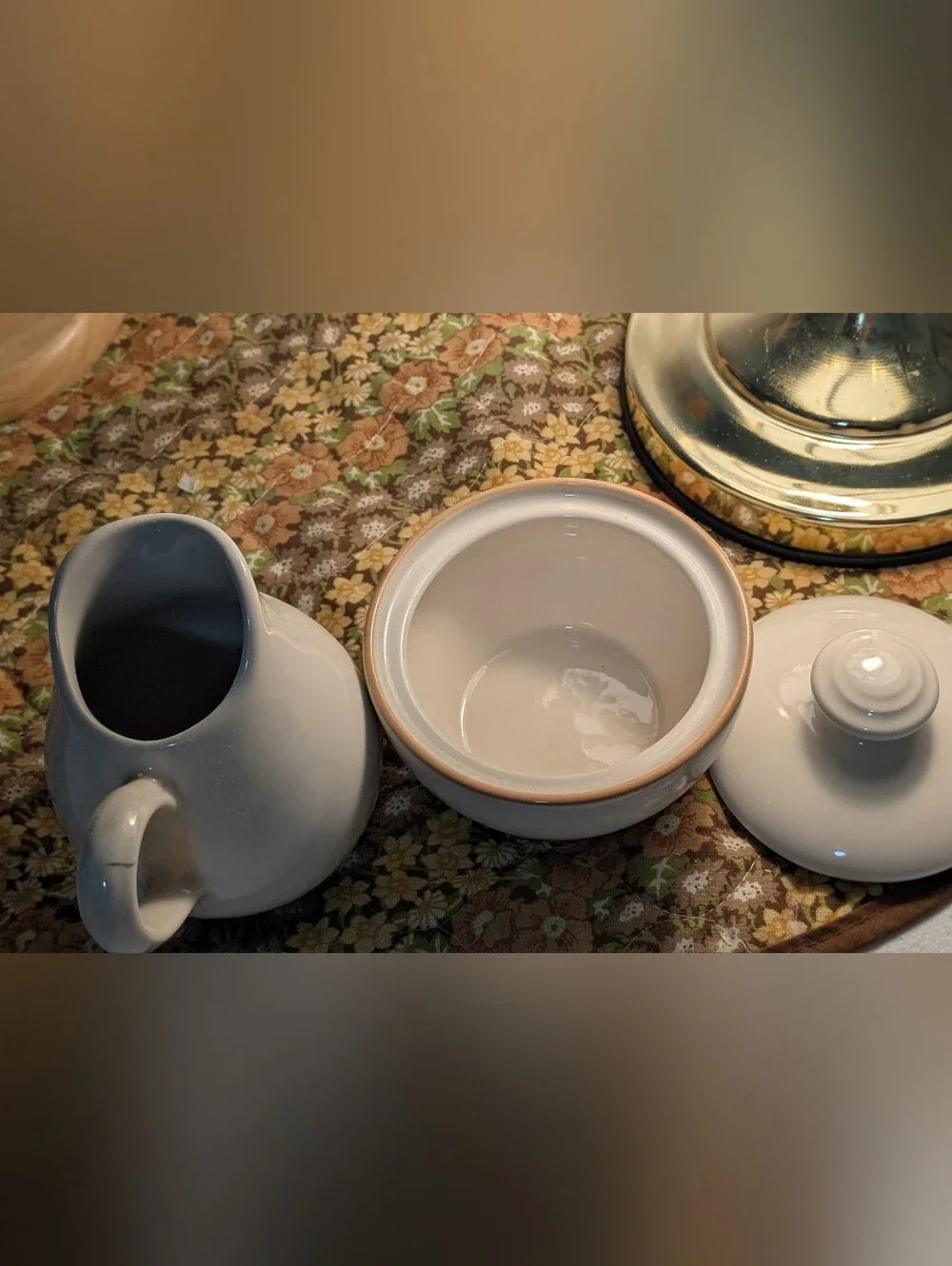 Vintage Pfaltzgraff  Sugar Bowl&  Creamer Stoneware EUC